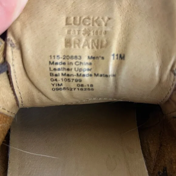 Lucky Brand Tan Leather Chukka Boots Men’s Size 11 - Picture 4 of 5